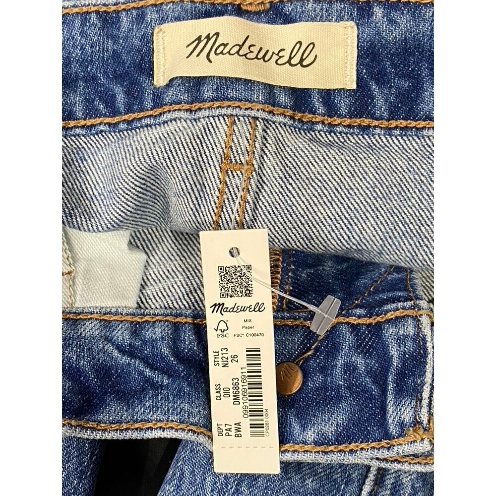 MADEWELL Women's Brockport Wash Low-Rise Distressed The Dad Jeans SZ 26 - Picture 14 of 14